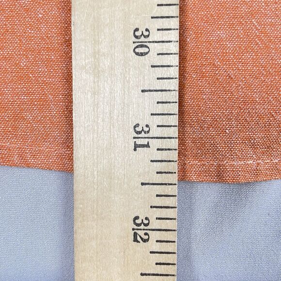 Linea Uomo Linen Short Sleeve Button Down Shirt Men’s 2XL Orange Relax Safari - Picture 11 of 16